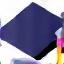 Graduation cap icon for tutoring for all ages